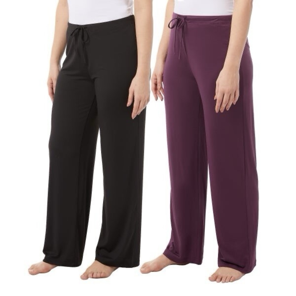32 degrees Women's Black and Purple Lounge sleepwear Pant pack size Small
